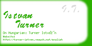 istvan turner business card